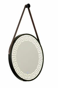 Espelho com Led - Creta - Ø 40cm	- Marrom - Image 2