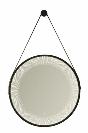 Espelho com Led - Hidra - Ø 60cm	- Preto
