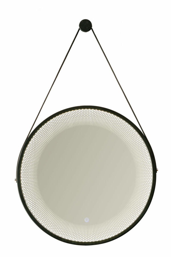 Espelho com Led - Hidra - Ø 60cm	- Preto